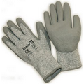 Nitrile dip Class 3 cut resistant glove, Grey shell brown dip